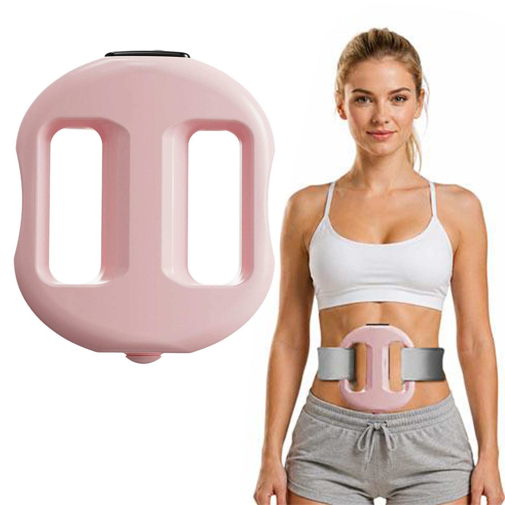 Vibration Plate for Lymphatic Drainage, 8-Level Portable Cordless Vibration, Multifunctional Full-Body Fascia Ring, Deep Tissue Percussive Massager for Weight Loss, Gifts (pink)