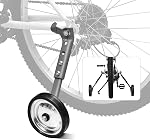 Adjustable Bike Trainning Wheels Kids Bicycle Training Wheels Kit for 16, 18, 20, 22, 24 inch bike, Includes Stabilizers for Variable Speeds, Black