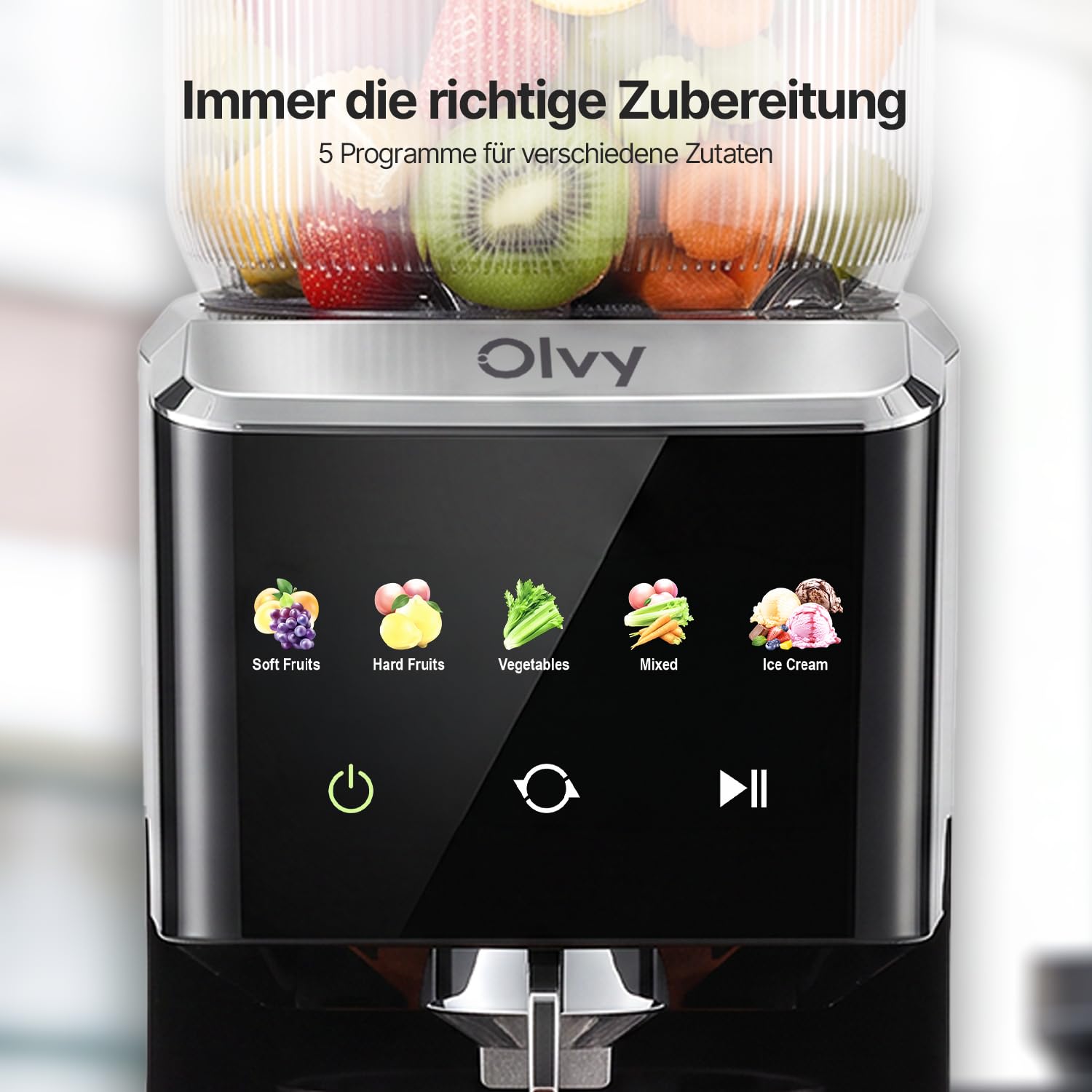 Olvy Slow Juicer Saftpresse | Kaltentsafter für Maximale Vitamine