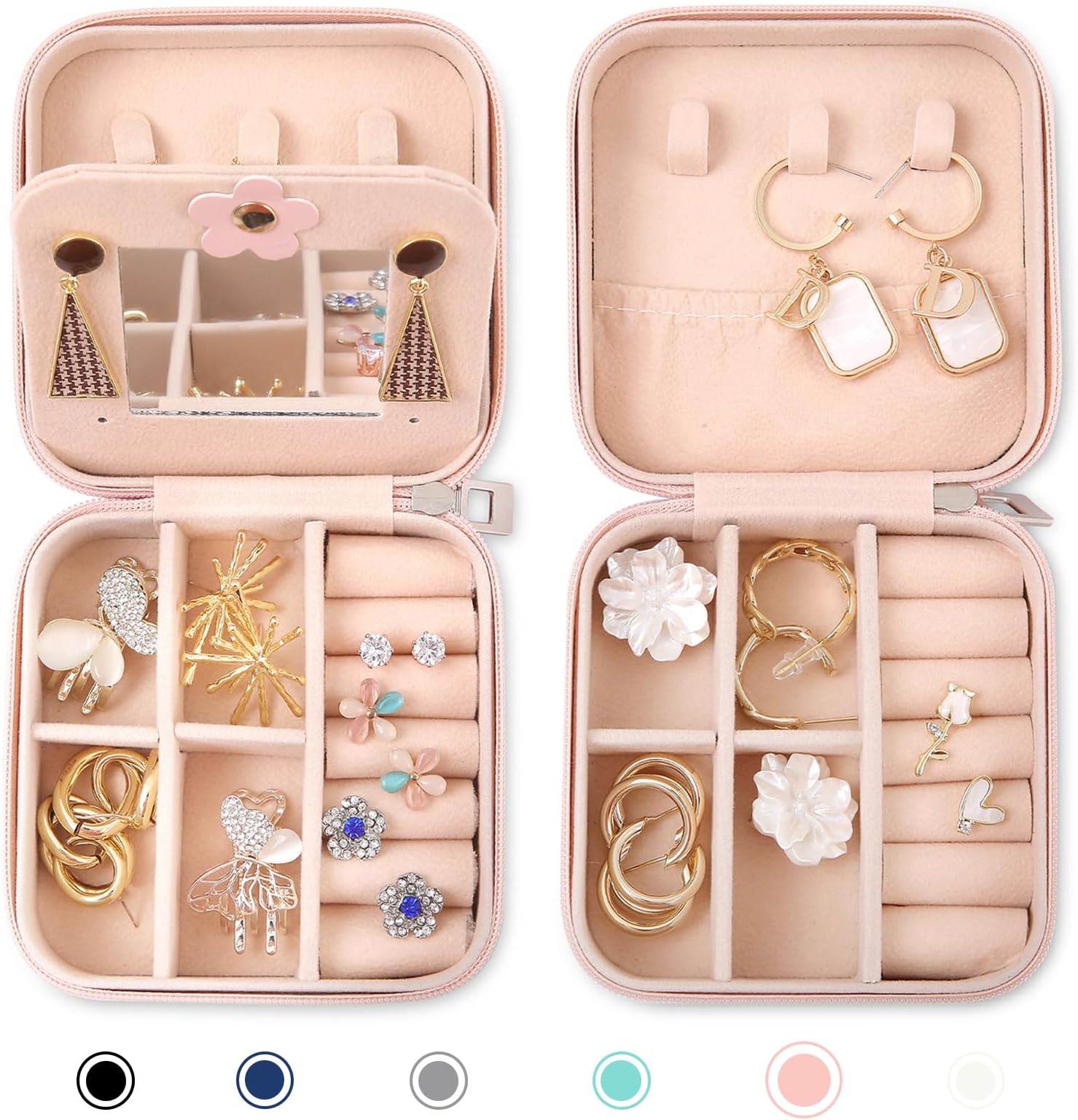 Amazon.com: LETURE 3 Pieces Small Jewelry Box Organizer for Women ...