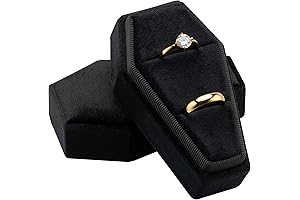 Halloween Velvet Coffin Ring Case