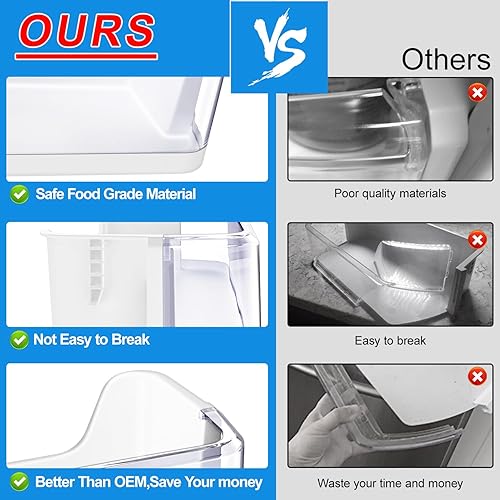 Miniatura 3 de DA97-08347A - Estante para puerta de refrigerador mejorado compatible con refrigerador Samsung RS265TDRS, pieza RS25H5111SR, para refrigerador