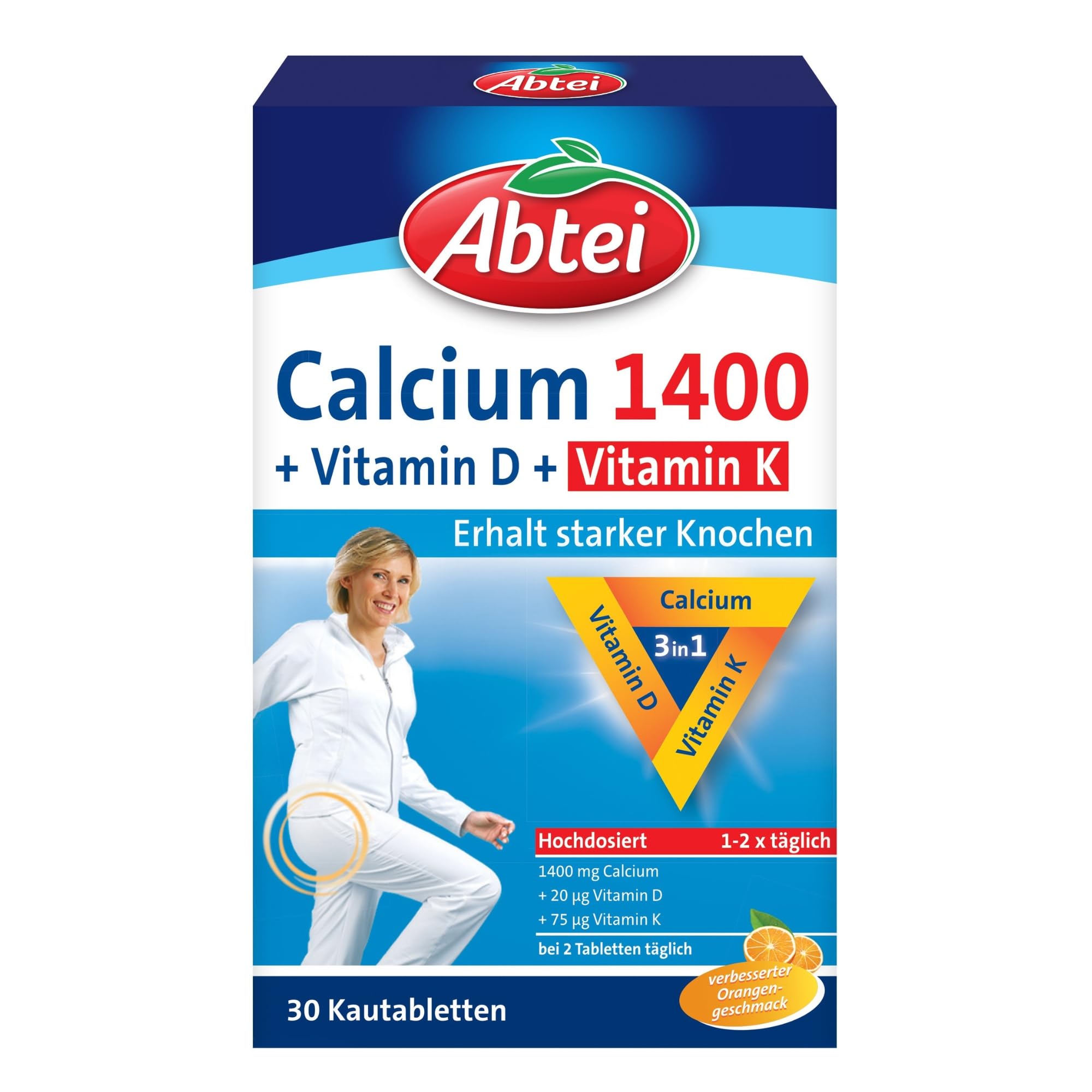 Abtei Calcium 1400 Plus D & KOsteo Vital, 132 g