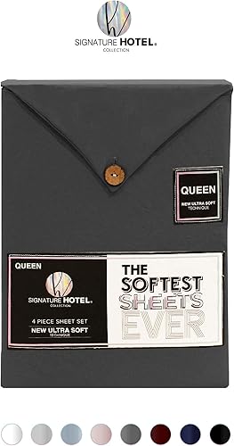 Miniatura 6 de Sábanas de tamaño completo, sábanas de microfibra extra suave, 3 piezas, 15 pulgadas de profundidad, azul, individual