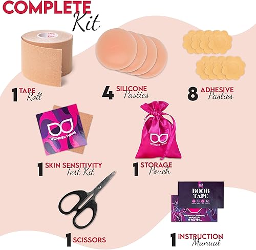 Miniatura 2 de WonderTwins Cinta de levantamiento de senos - Cinta adhesiva impermeable y resistente al sudor - Cómoda e invisible debajo de la ropa