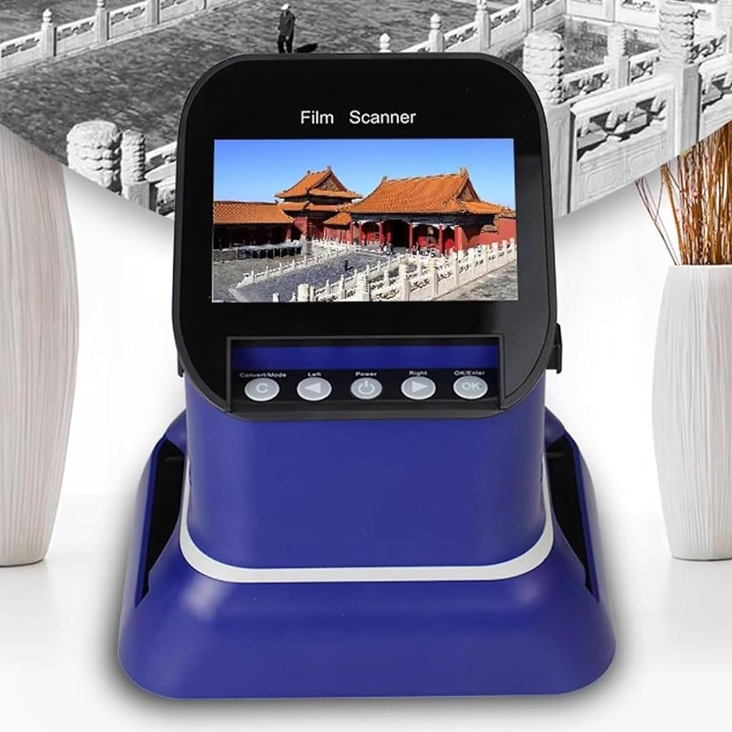 Digital Film and Slide Scanner, Film Scanner, Convert 35mm, 135, 126, 127 Negatives and Slides to Digital JPEG, Fast scanning