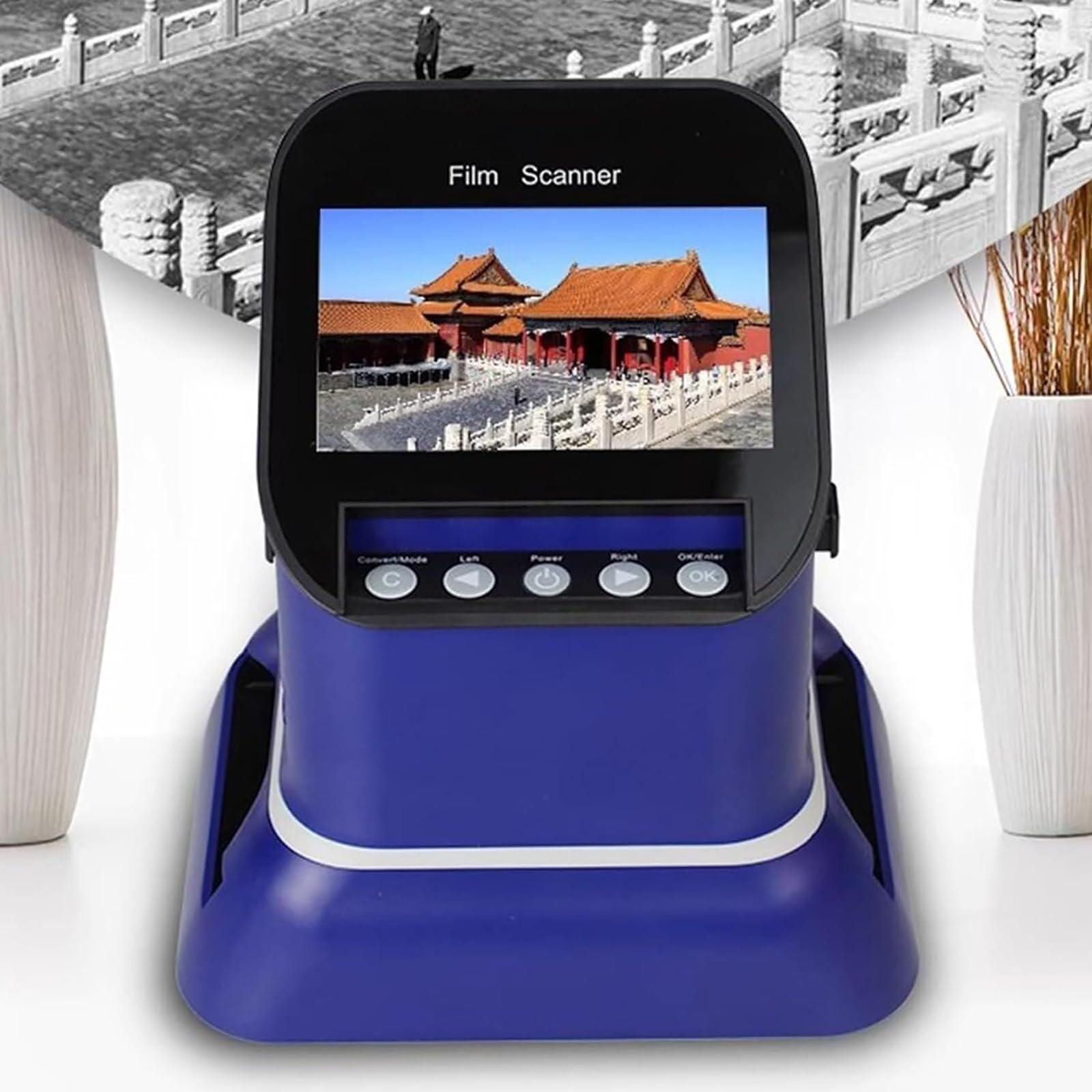 Digital Film and Slide Scanner, Film Scanner, Convert 35mm, 135, 126, 127 Negatives and Slides to Digital JPEG, Fast scanning