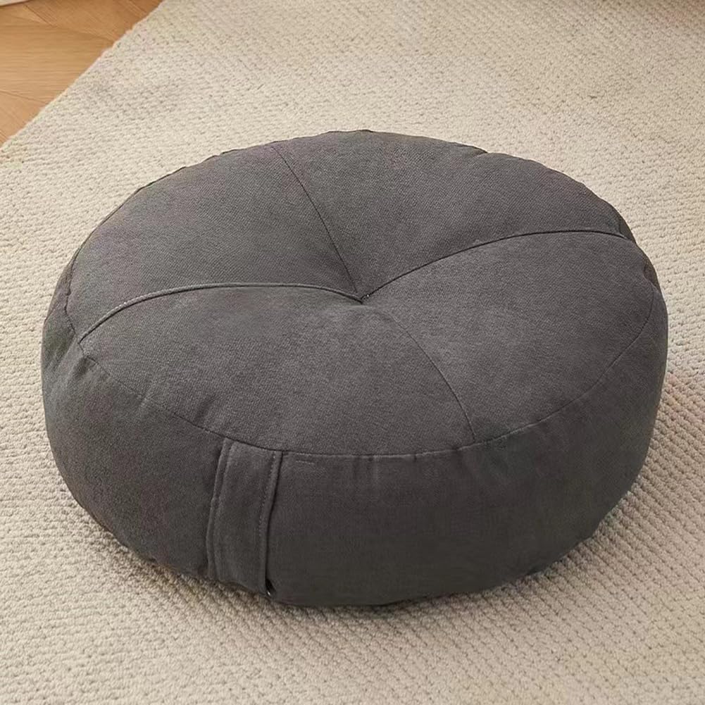 JNTFNE Extra Thick 15cm Cotton Seat Cushion Pad Round/Square Design for Armchair Car Office - Ideal Elderly Post-Operative Recovery Wheelchair Use (Dark Grey 50x50cm)
