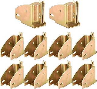 DASBET E Track Wood Beam Socket Fittings, E Track Beam Socket, E-Track Accessories Wood Beam Brackets, Cargo Storage Lumber Bracket for Cargo Control, Shelf Brackets, Cargo Trailer (10)