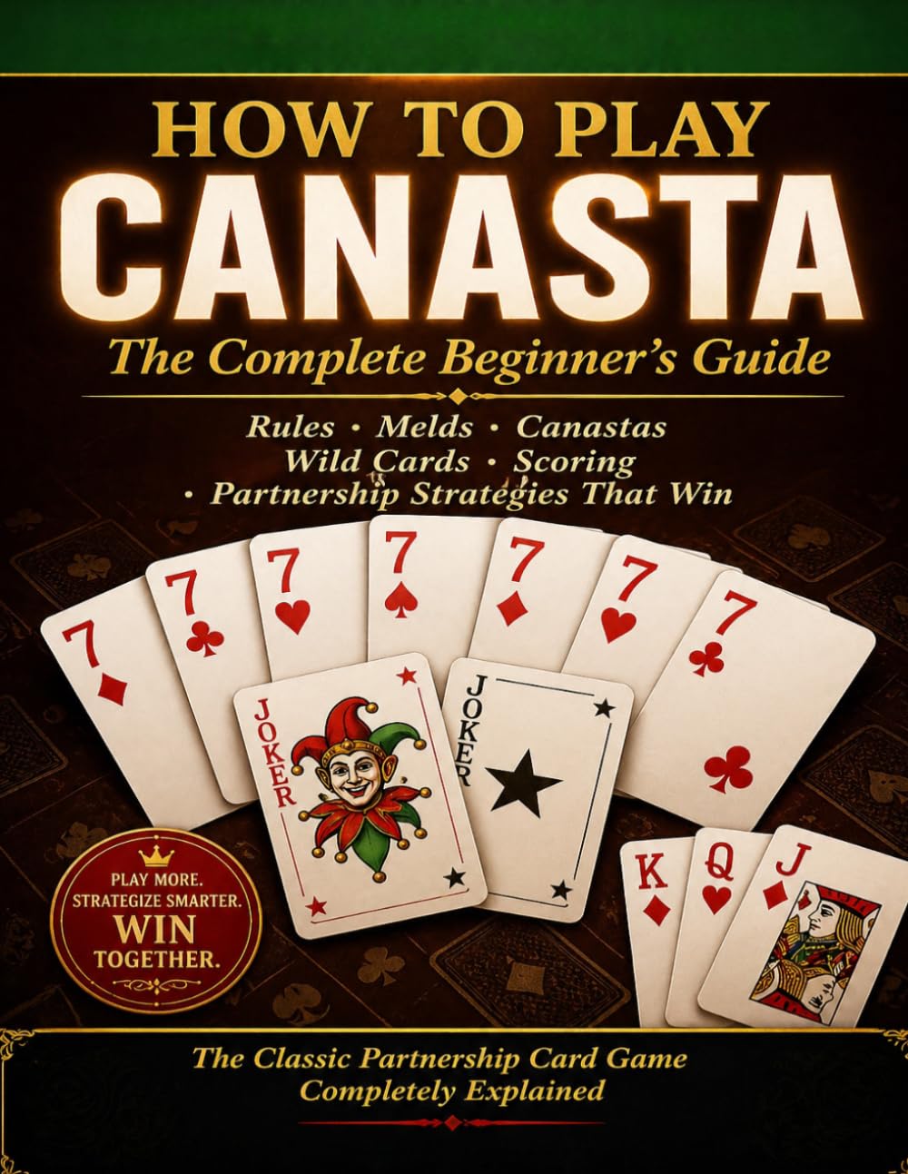 CANASTA HOW TO PLAY CANASTA: The Complete Beginner's Guide. Rules, Melds, Canastas, Wild Cards, Scoring, and the Partnership Strategies That Win