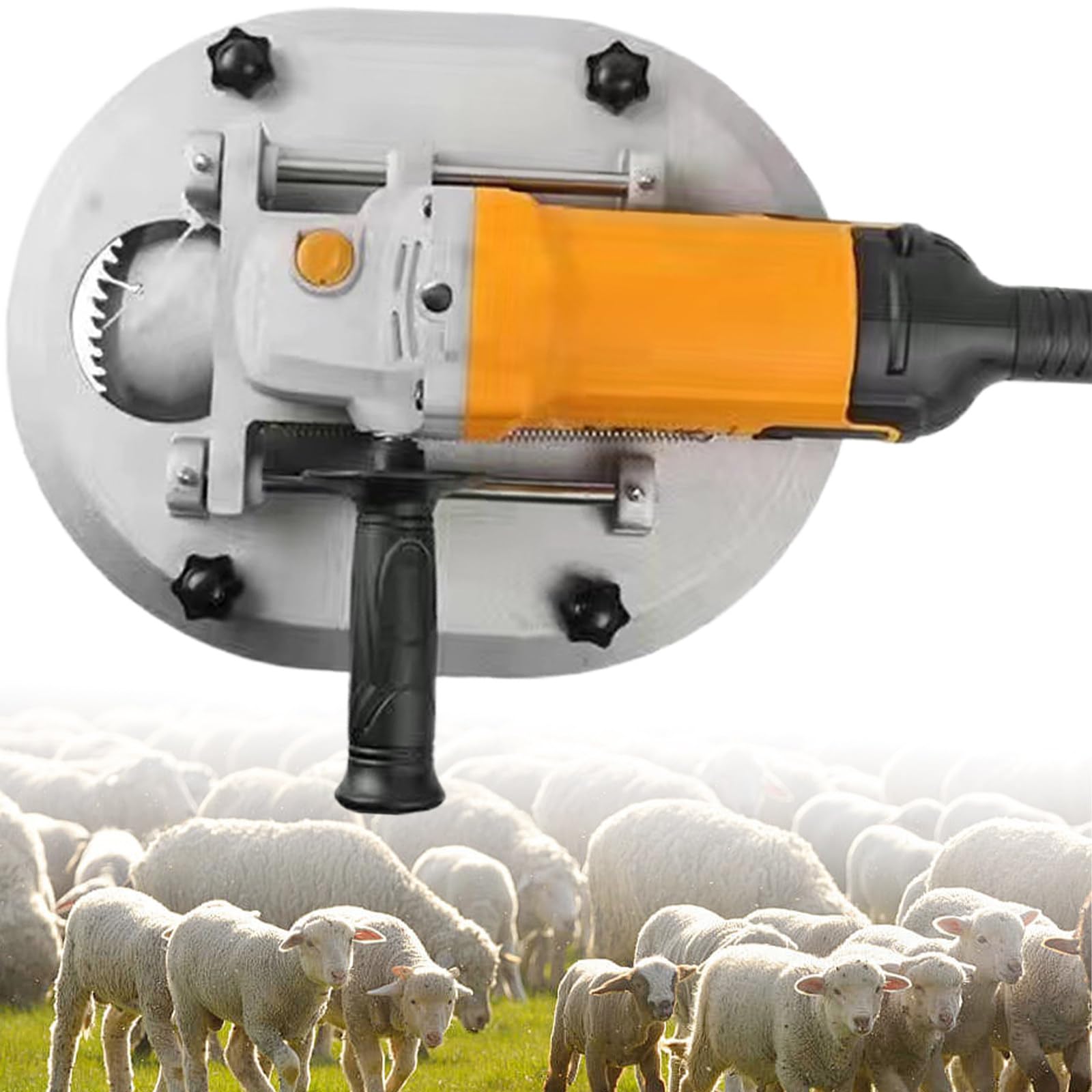 Sjyclaviger φ3.35 Bull Horn Dehorner Automatic Cow, Electric Cattle Dehorner,1500w Horn Cutting Machine, Speed 8500r/Min, Cutter Dehorning Machine for Cows And Calves Orange-200