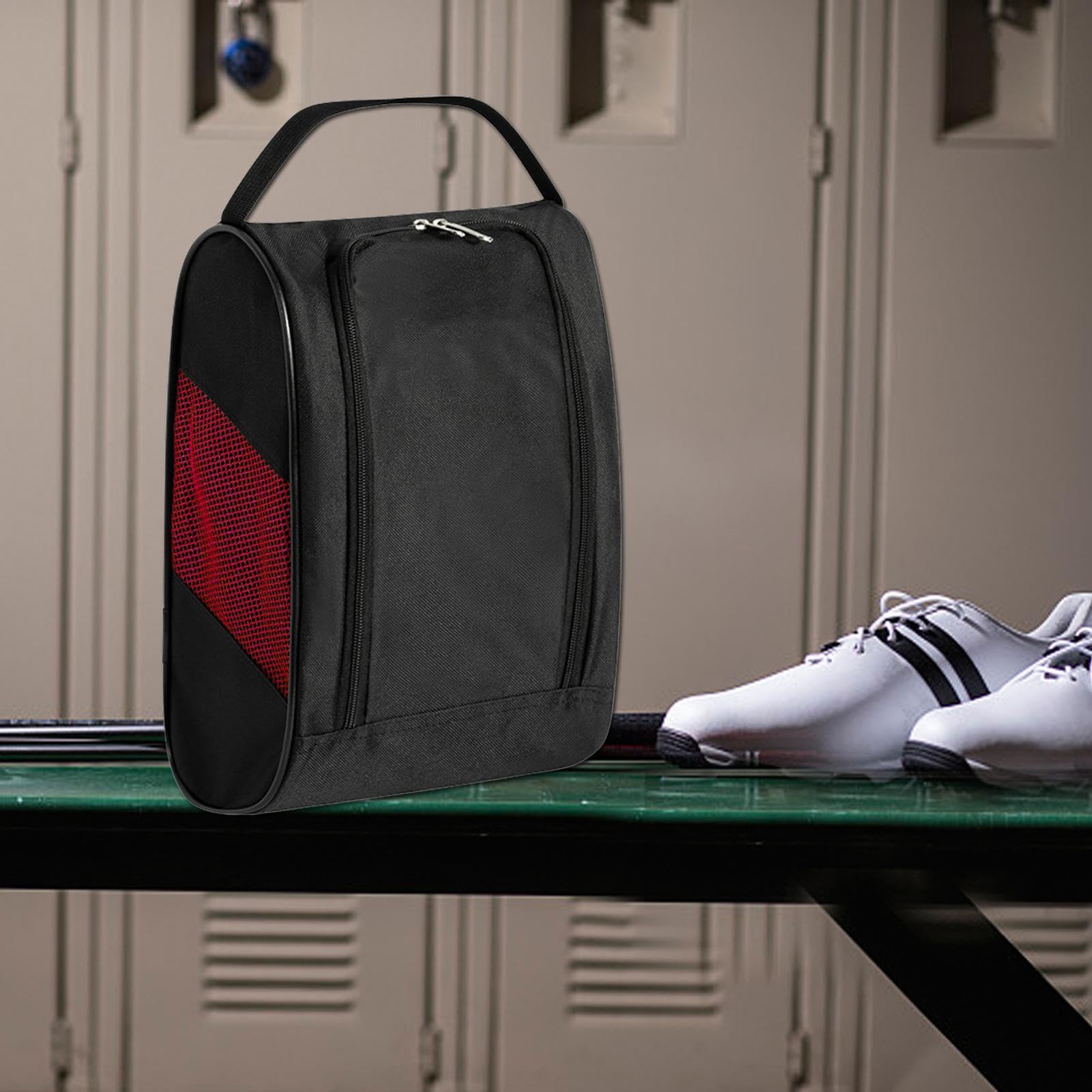 Borsa portascarpe, portascarpe da Golf - Borse portascarpe con Cerniera e Ventilazione | Borse da Trasporto per Scarpe da Golf Traspiranti per Calzini, Magliette, Guanti, spazzole e Altri