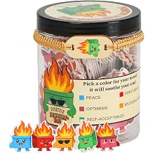MEBRUDY 90 Positive Dumpster Fire Affirmation Cards Jar with NFC, Emotional Support Gifts, Dumpster Fire Desk Accessories Coworkers Father Day Gifts