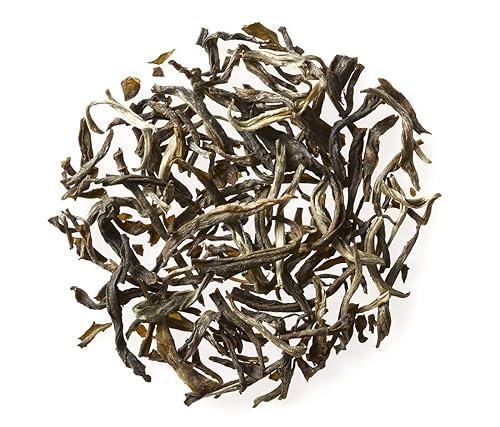 Té Golden Moon Orgánico de Jazmín Verde - Hojas y Flores de la Mejor Calidad - Hojas Sueltas, Sin OMG - 1 Libra (192 Porciones)