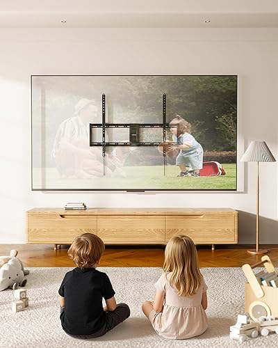 Miniatura 9 de monTEK Soporte de pared fijo resistente para televisores de 43 a 100 pulgadas de hasta 200 libras, soporte de pared ultra delgado de perfil bajo de