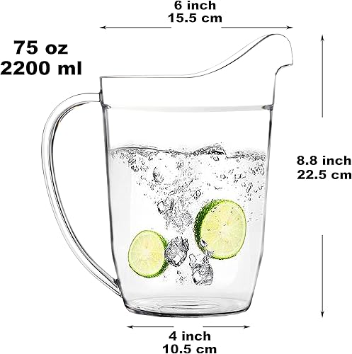 Miniatura 2 de Youngever Jarra de plástico de 75 onzas jarra de agua transparente grande
