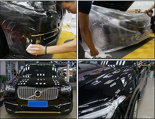 Miniatura 5 de DIYAH Película de vinilo transparente de protección de pintura a granel con cuchillo y herramienta de mano (120 x 60 pulgadas (10 pies x 5 pies)