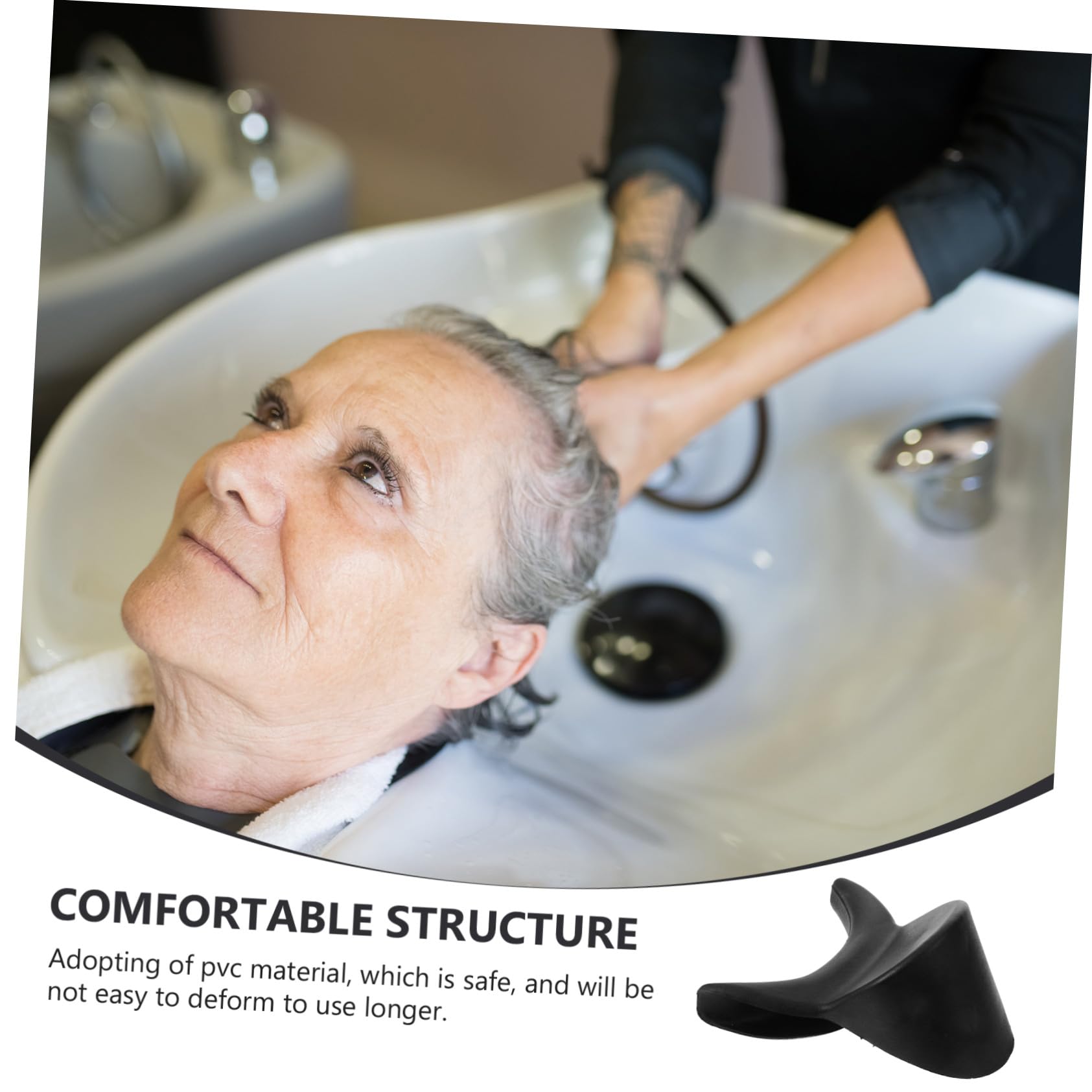 COLLBATH Almohada para Cuello Lavacabezas de Silicona Cojín Ergonómico para Cama Champú de Peluquería Reposacabezas Cómodo y Resistente para Salón Spa