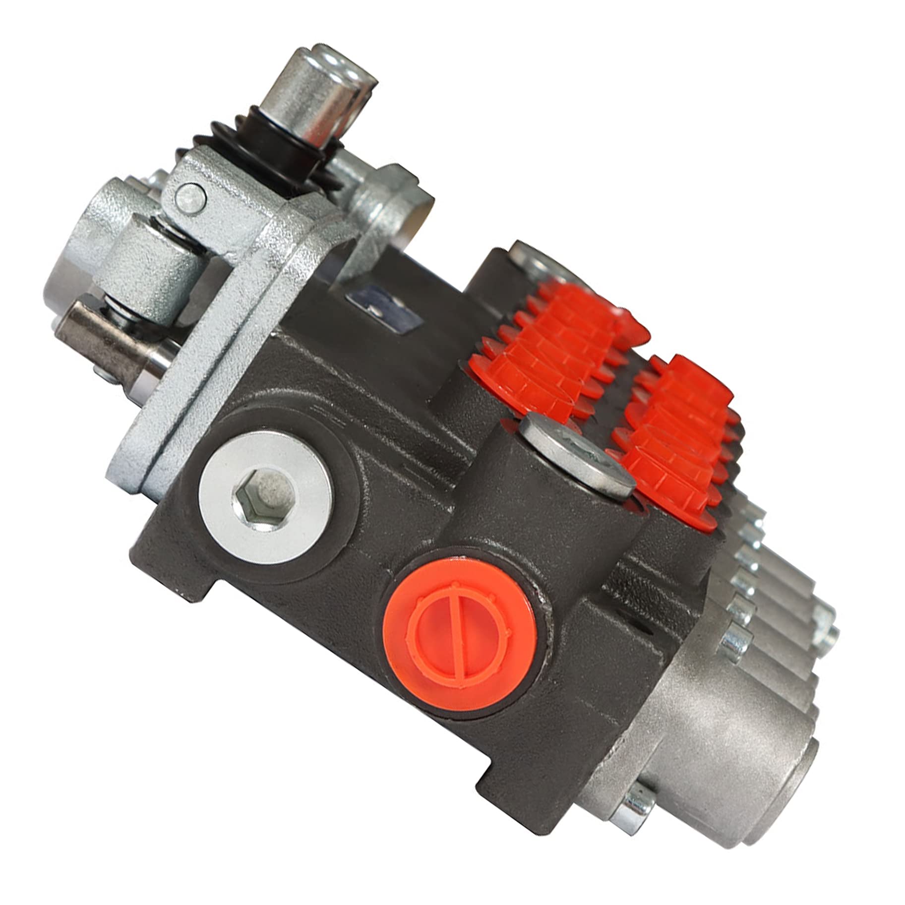 Hydraulisches Wegeventil mit 2 Joysticks, 6 Spulen, 11 gpm, 3625 psi, SAE-Anschlüsse, doppeltwirkendes Hydraulikventil für Traktoren, Lader, Tanks, Lader, Holzspalter