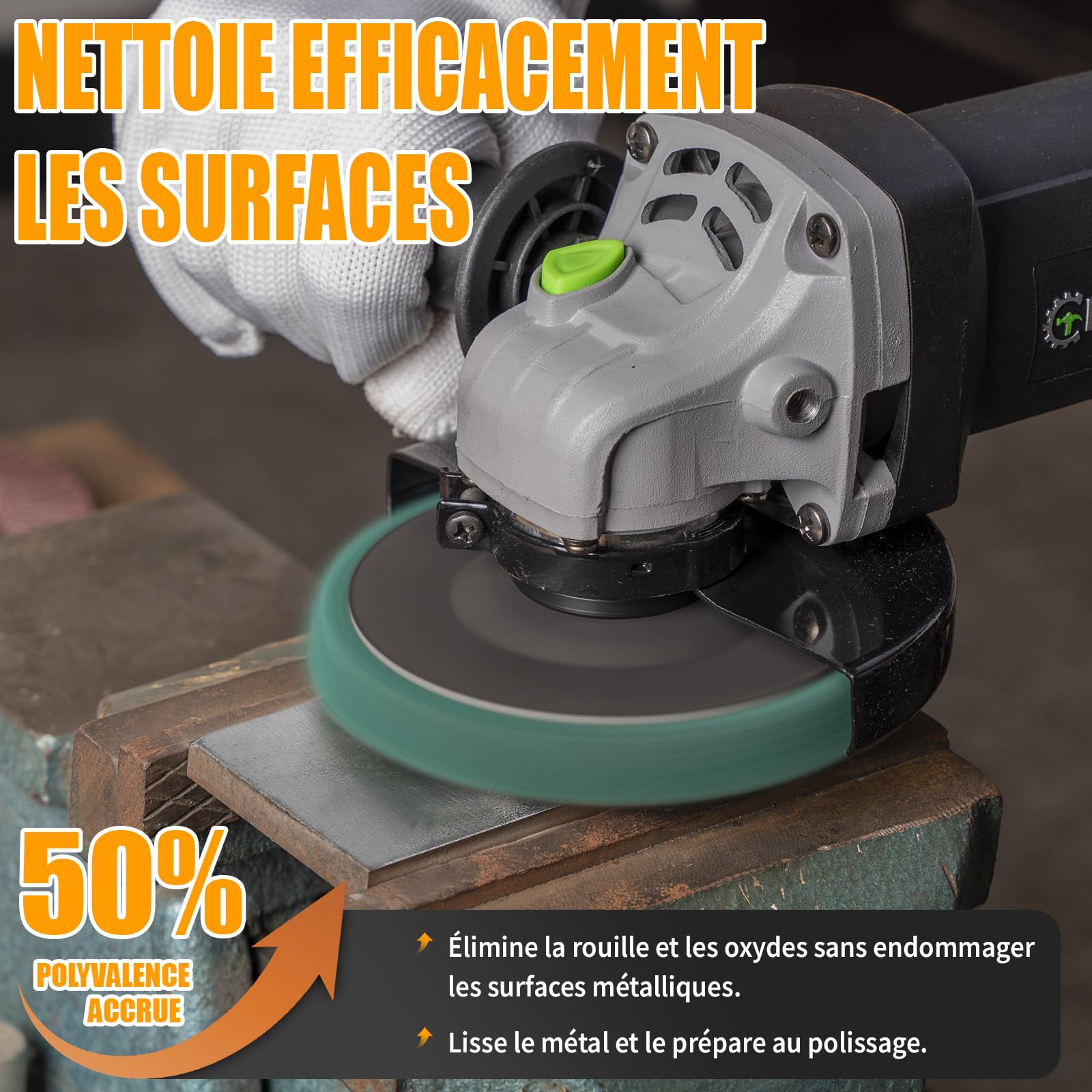 10 dischi lamellari in fibra di nylon grana 120 e 240 dischi abrasivi per smerigliatrice angolare da 11,4 cm, rimozione vernice e ruggine
