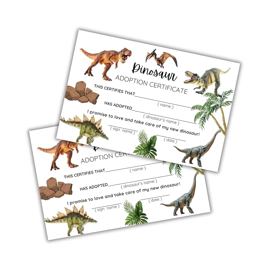 Amazon.com : Lashicorn Dinosaur Animal Adoption Certificate | 30pk 4x6” Template Stuffed Animal Exotic Birthday Party Zoo Horse Cow Dragon Adopt Kids Favor Theme Jungle : Office Products amazon-com-lashicorn-dinosaur-animal-adoption-certificate-30pk-4x6-template-stuffed-animal-exotic-birthday-party-zoo-horse-cow-dragon-adopt-kids-favor-theme-jungle-office-products