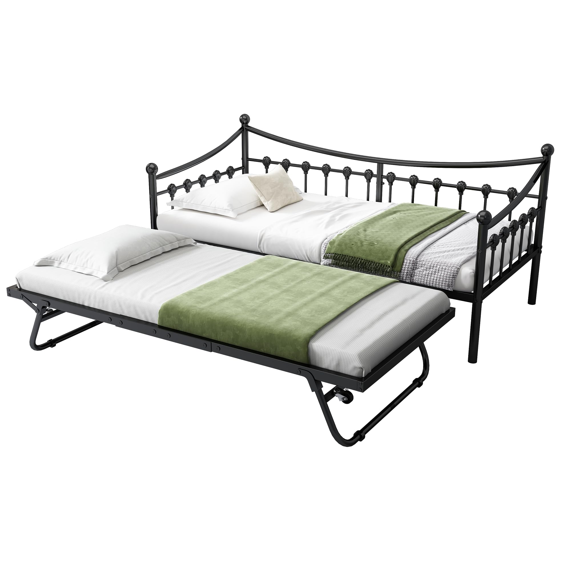 Letto Singolo 90x200 Cm Con Divano E Cassetti - Grigio/Bianco, Legno, Con Rete A Doghe, Per Bambini/Ragazzi