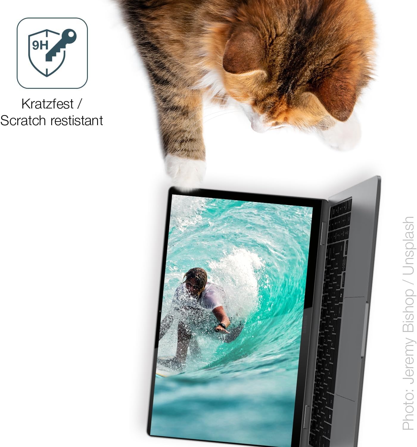 dipos 2x Protector de Pantalla 9H claro para Samsung Galaxy Book 5 Pro 360 | Transparente, no se rompe ni astilla, no es cristal, antigolpes, antiarañazos, sin burbujas, apto para fundas, autoadhesivo