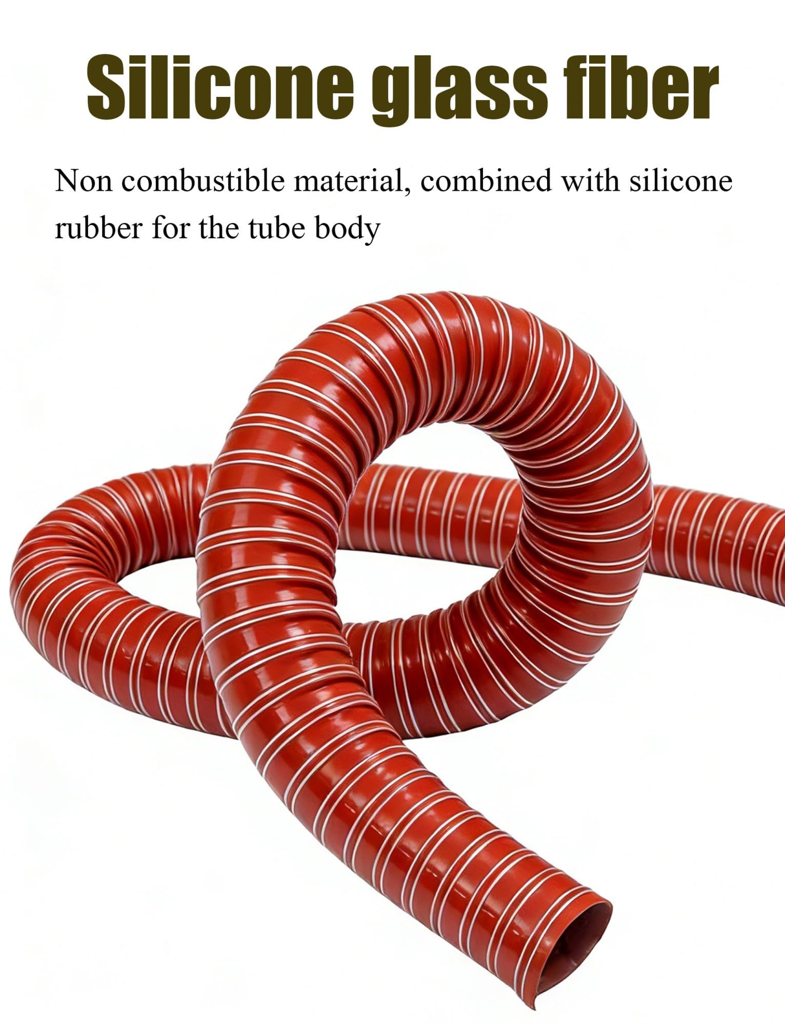Tubo flessibile in silicone | Estrazione fumi ad alta temperatura 100-400 cm: canalizzazione(7cm,39.37in/100cm)