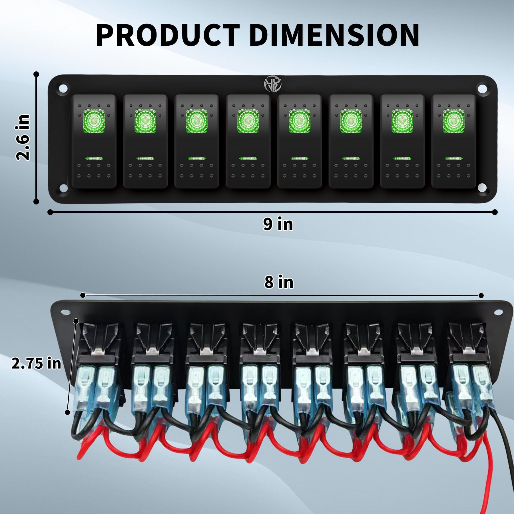 Lntyq Panneau D'interrupteurs à Bascule 4 Gangs 12 V/24 V Interrupteur