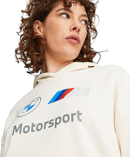 Miniatura 2 de PUMA BMW MMS ESS - Sudadera con capucha de vellón estándar para mujer, color gris piedra, talla M