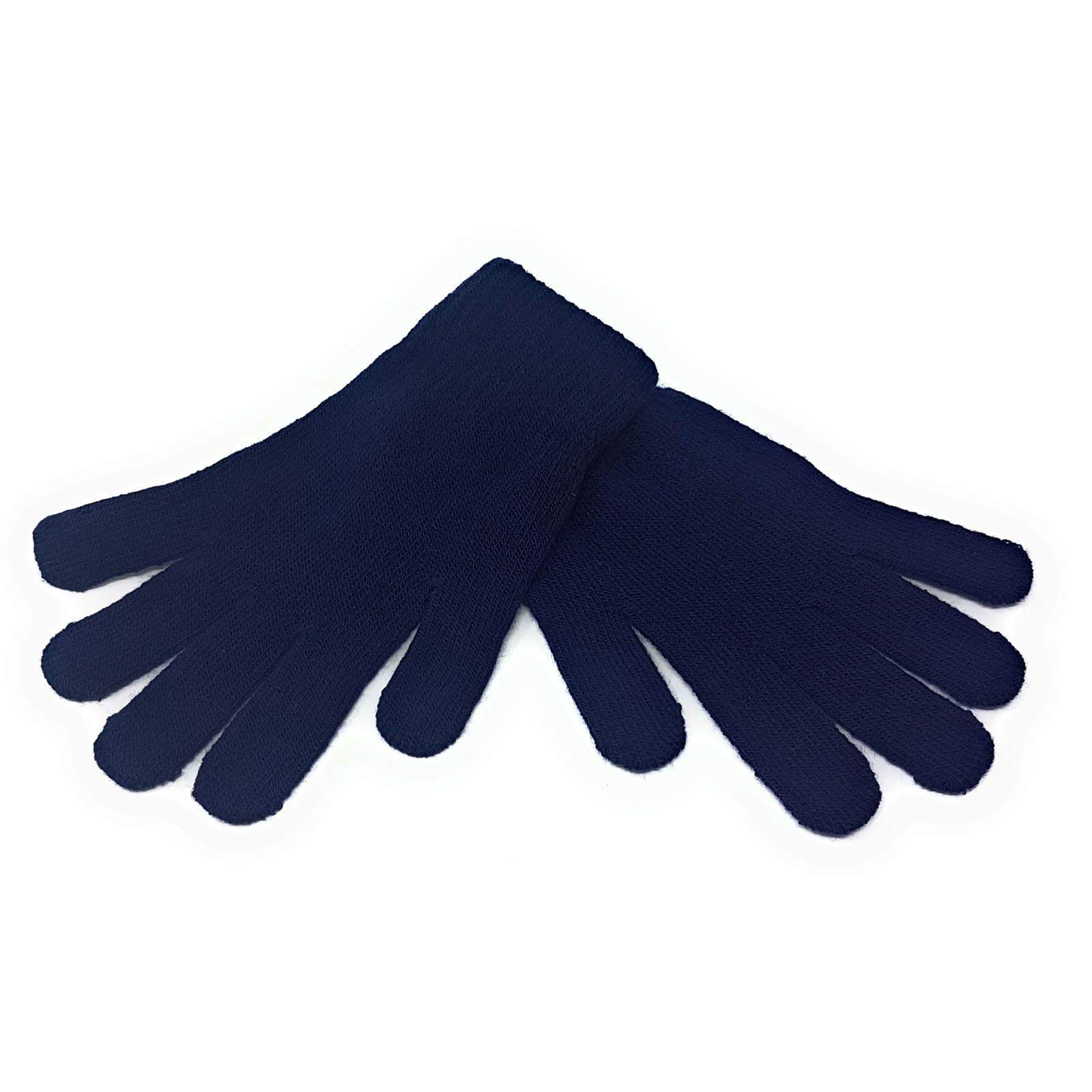 Ws Uk Unisex Navy Blue Adults Magic Winter Gloves [Navy Blue]