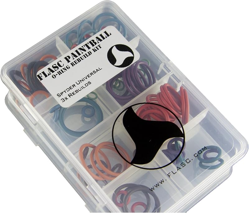 Kit de reconstrucción de juntas tóricas 3X para marcadores Spyder - Codificado por colores - Incluye estuche de almacenamiento