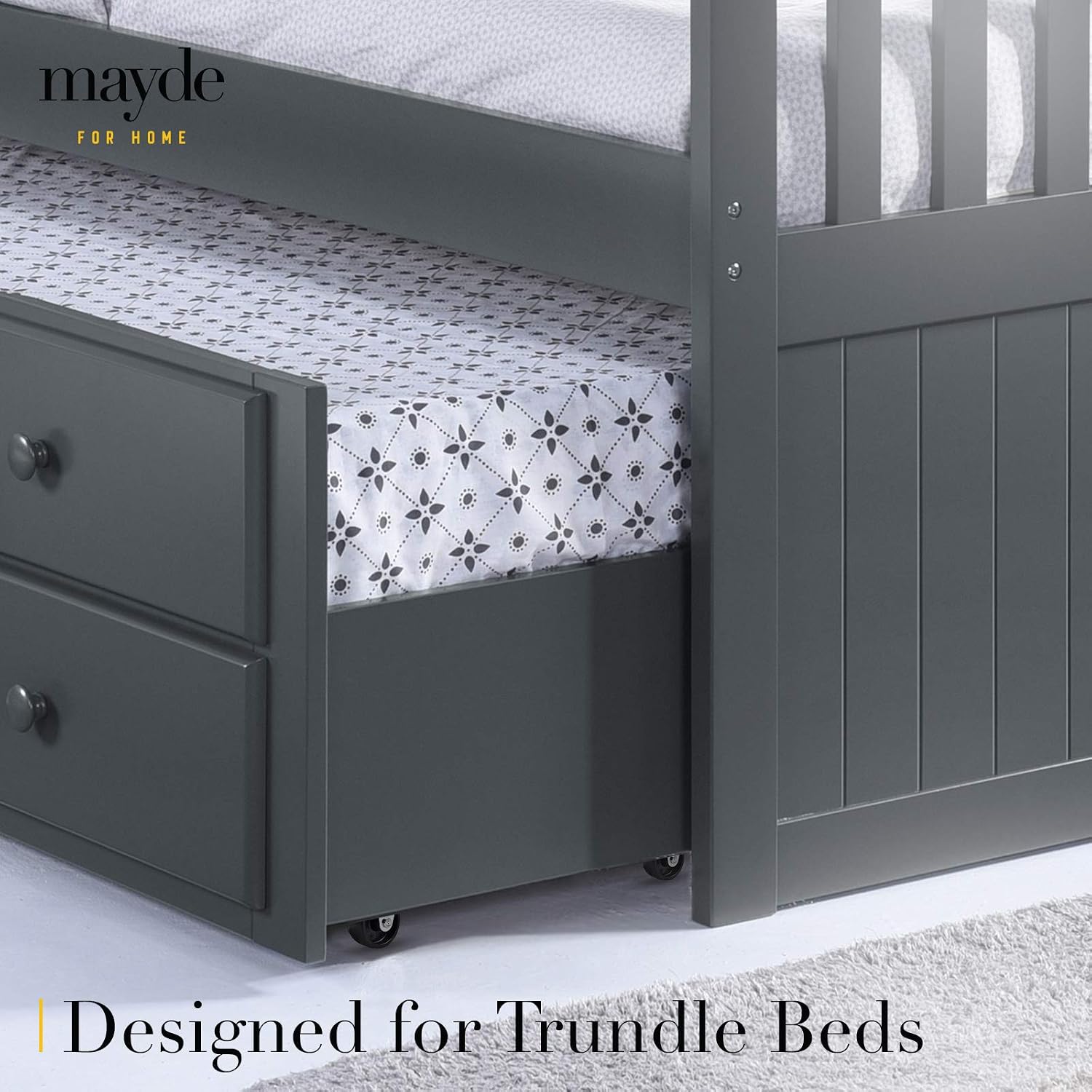 Product Deal Mayde Caster Wheels for Trundle Beds with 15 Screws (2 Inch Black Wheels, Set of 4) Free Shipping Offer Mayde Caster Wheels for Trundle Beds with 15 Screws (2 Inch Black Wheels, Set of 4)