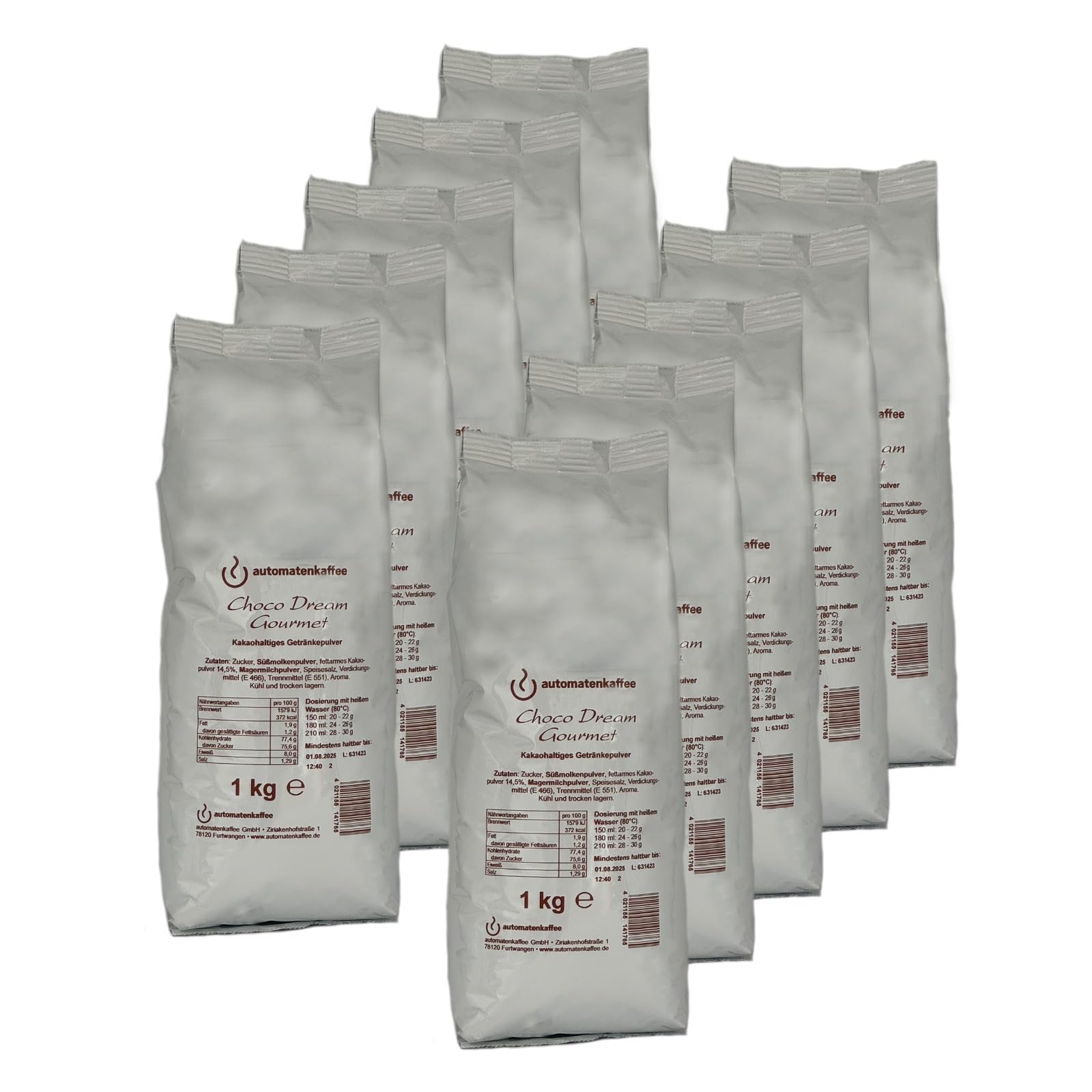 Choco Dream Gourmet 14,5% Kakaoanteil | Automatenfähiger Kakao von Automatenkaffee | 10 x 1.000g