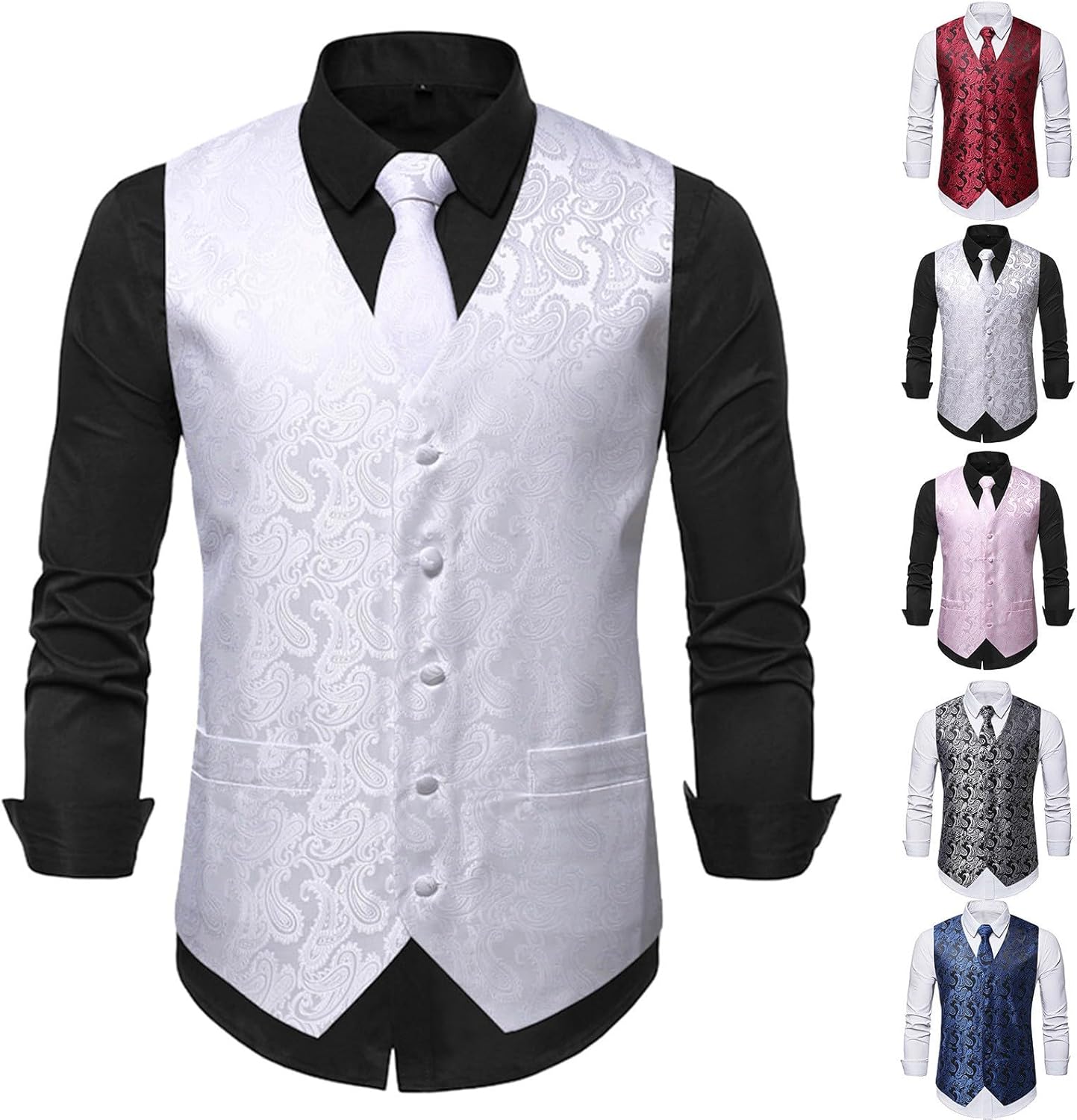 YOSUWOAI Herren Leinenweste Sommer - Atmungsaktive Weste Für Strand & Hochzeit