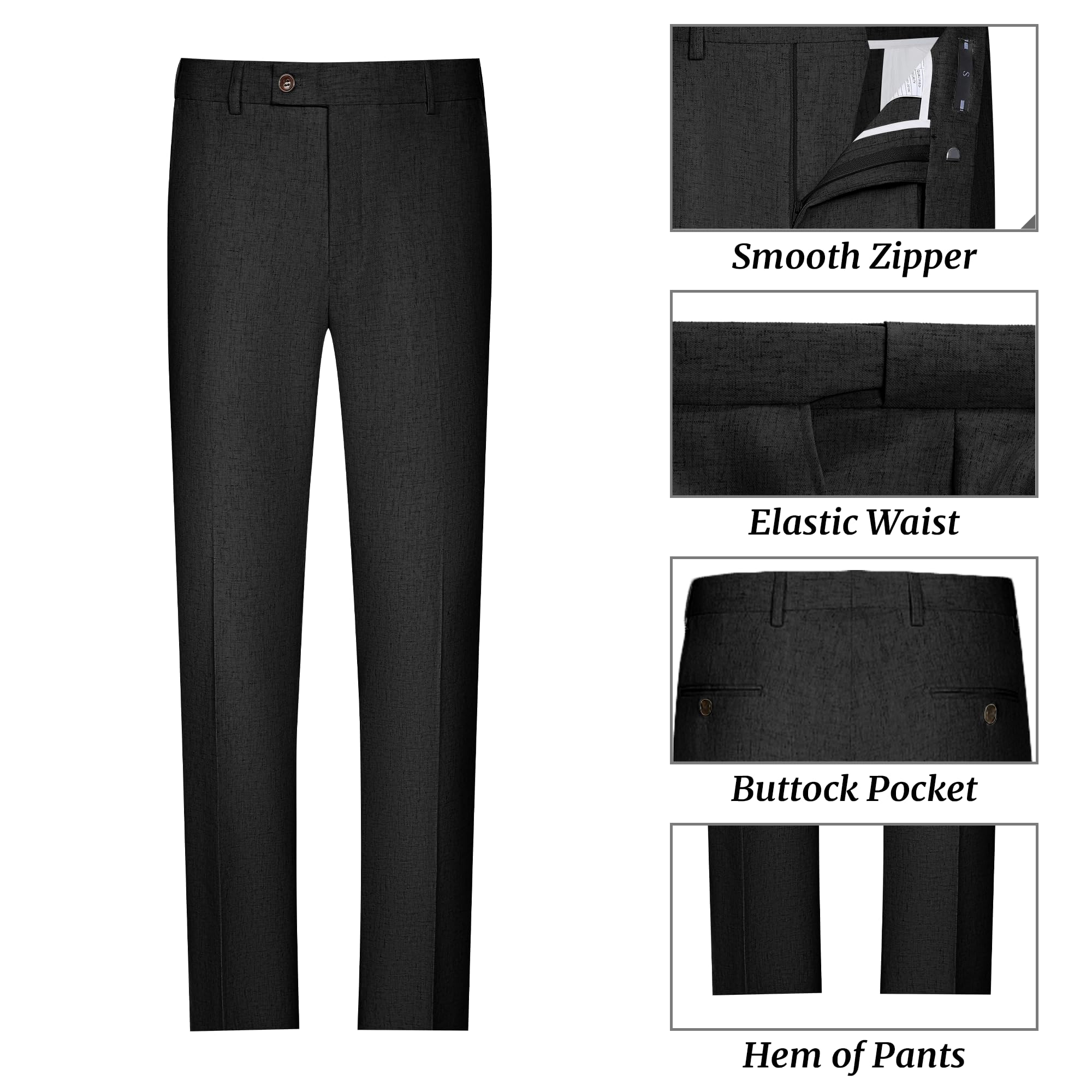 Leinenanzug für Herren, lässig, schmale Passform, Vintage-Anzüge, Trauzeugen, Anzüge, Hochzeit, Sommer, Strand, Blazer, Weste, Hose