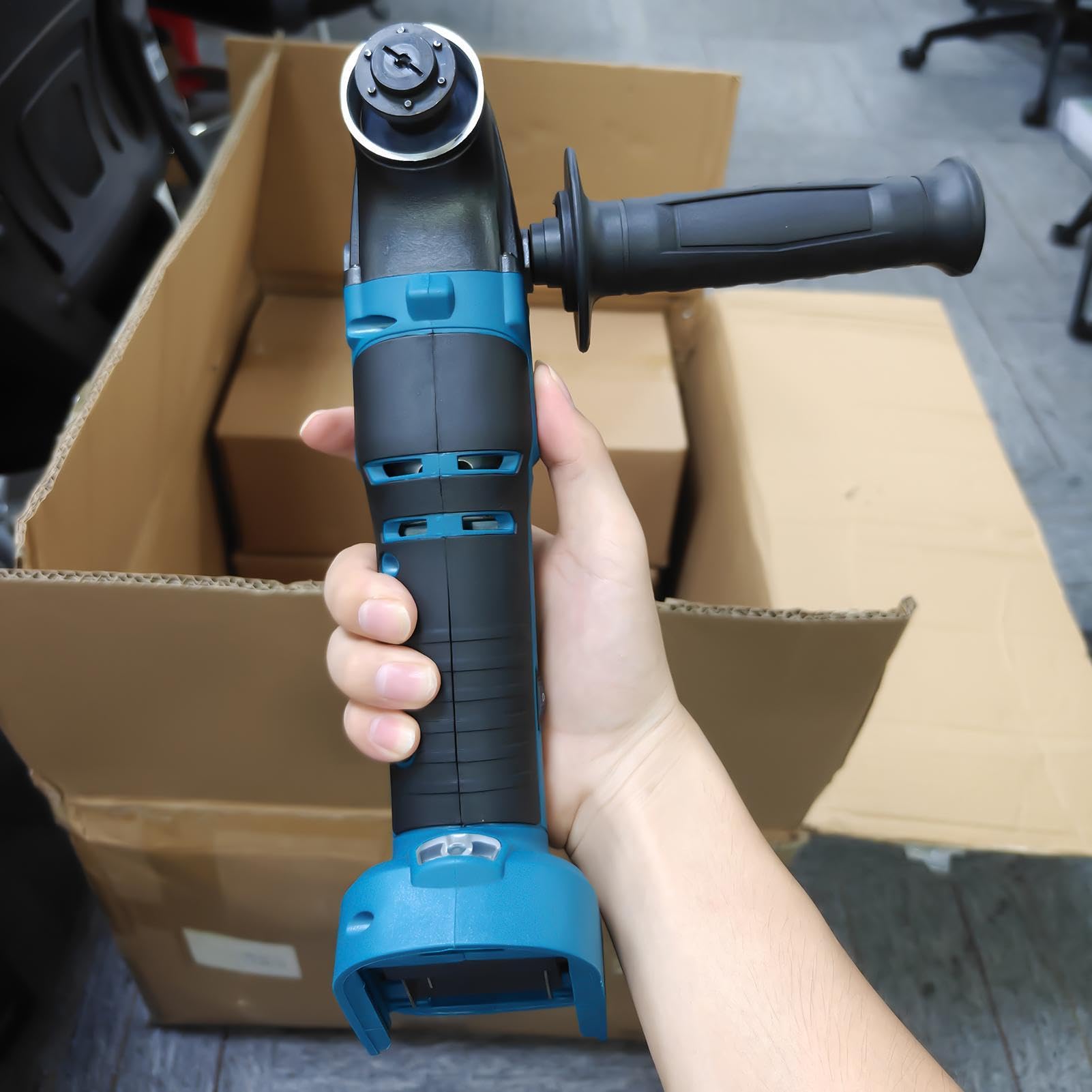 Smerigliatrice Senza Fili Utensile Lucidante Oscillante Multifunzione | Smerigliatrice Angolare Per Legno Per Uso Domestico Officina Garage Edilizia Falegnameria Lavorazione Metalli Esterno