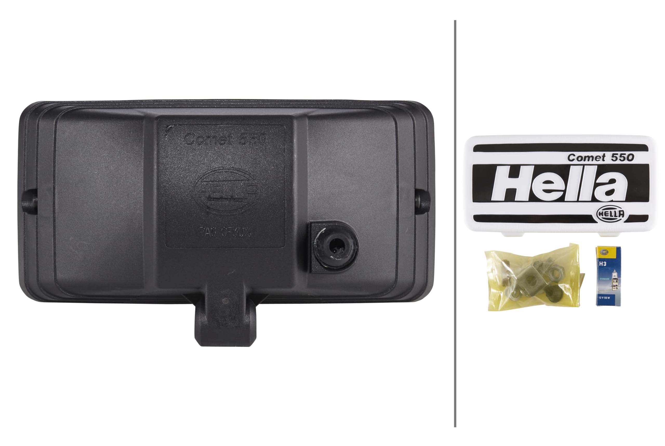 Amazon.com: HELLA 005700471 550 DRIVING LIGHT (CLEAR LENS) H3 12V