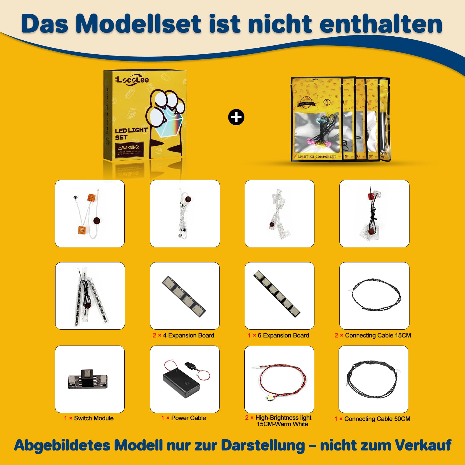 LocoLee Licht-Kit Kompatibel mit Lego 21362 Mineraliensammlung (Kein - Lego-Set) Dekorative Beleuchtung Set Compatible with Lego Mineral Collection