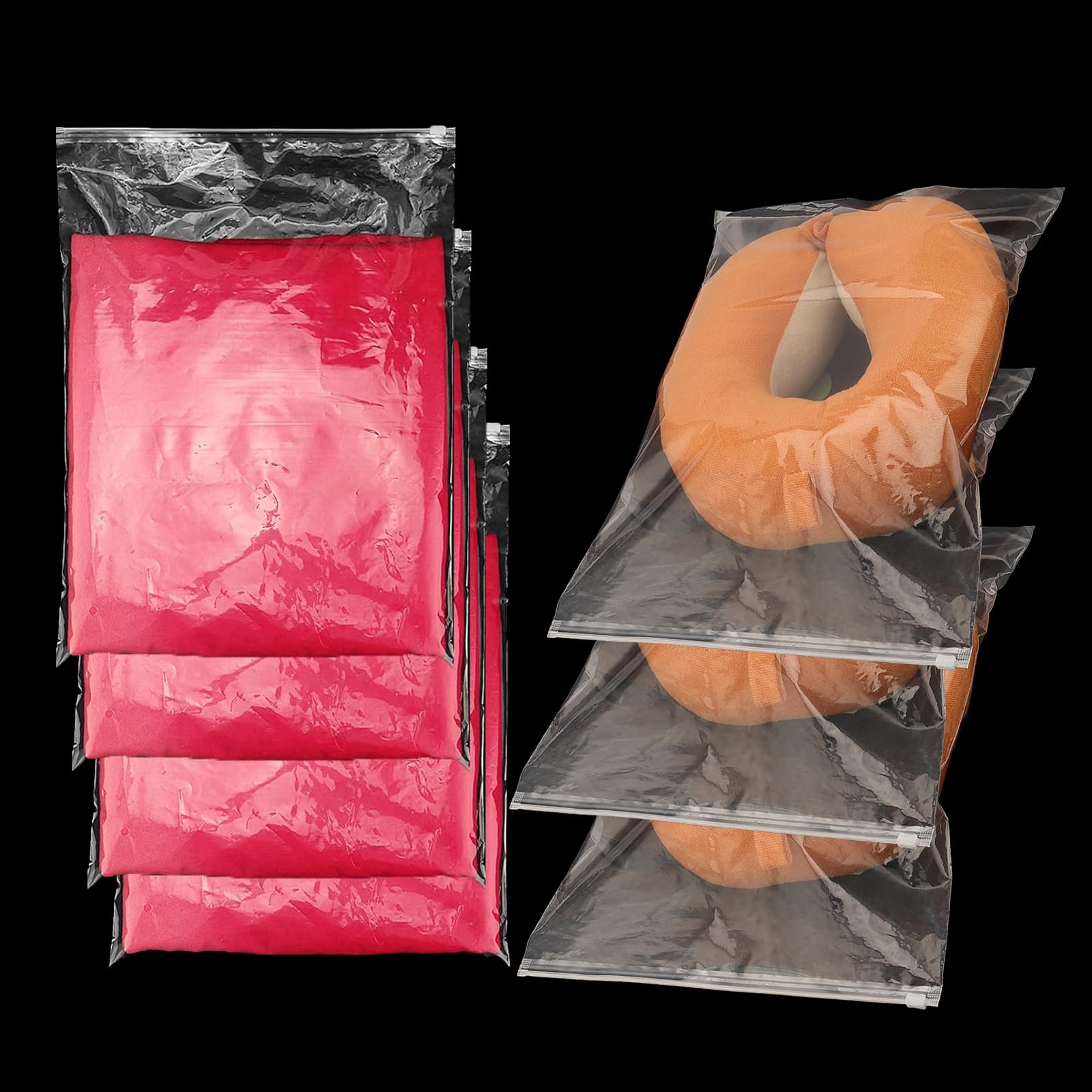 Emballage plastique zip transparent pour chaussures et t-shirts