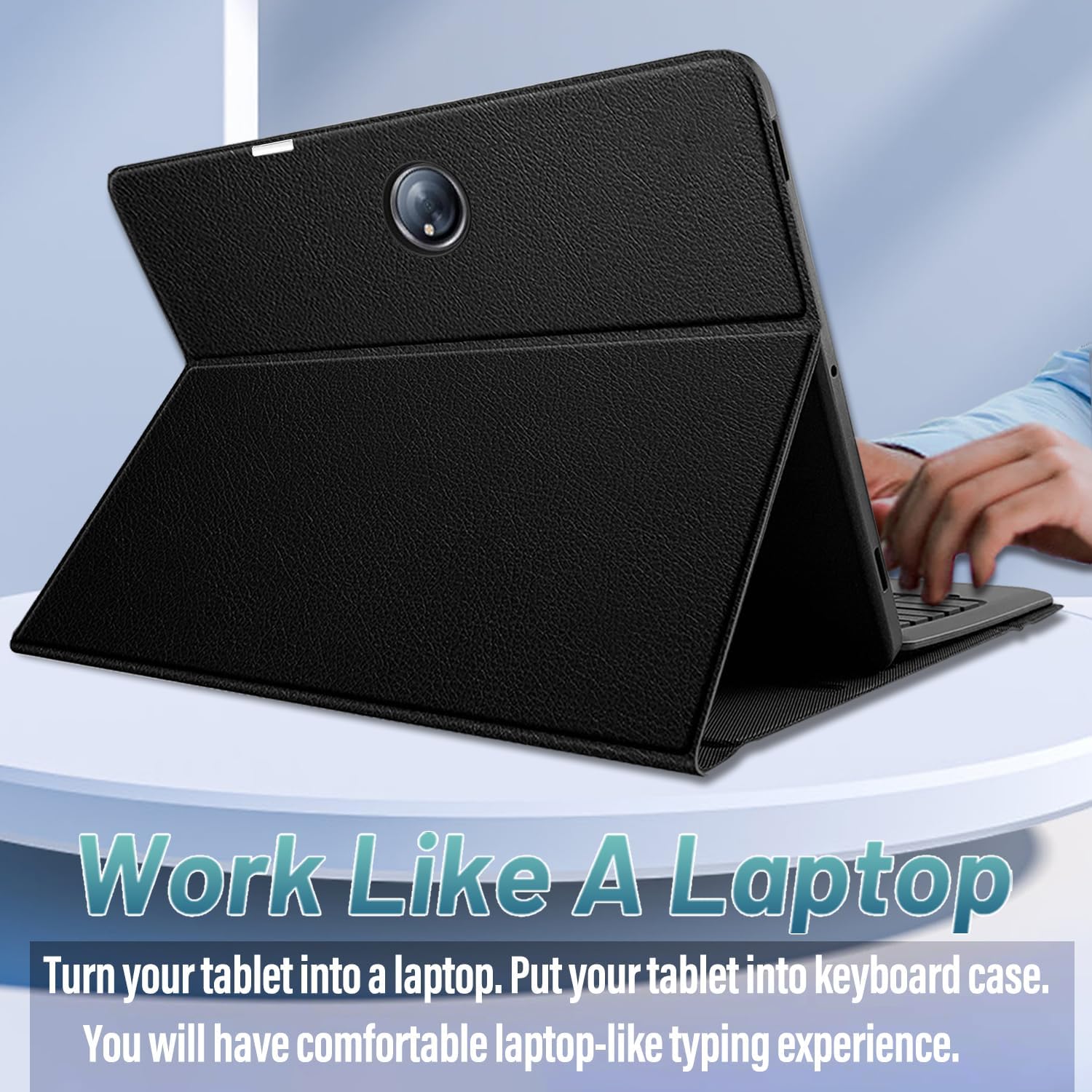 Touchpad Keyboard Case for OnePlus Pad 2 (12.1 Inch, 2024 Model), 7 Colors Backlight Wireless Trackpad Keyboard PU Folio Stand Cover Case with Pen Holder for 12.1” OnePlus Pad 2 2024 Released