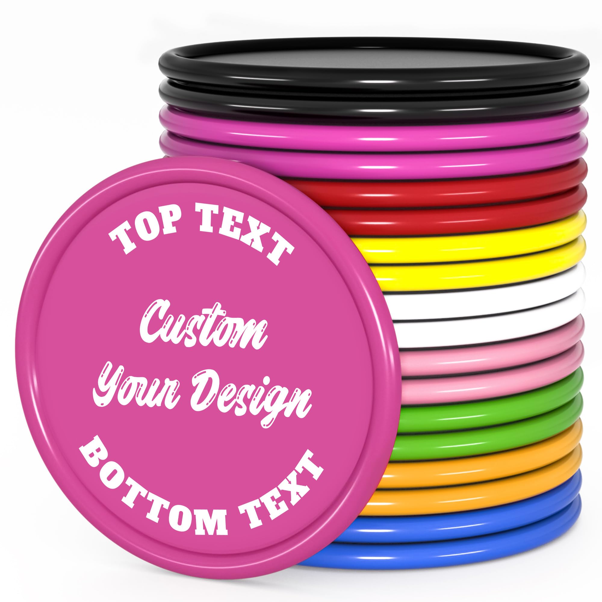 Lot de 500 jetons de poker personnalisés, logo personnalisé, image, texte sur jeton, impression en couleur double face, idéal pour les soirées de casino, les mariages et les enterrements de