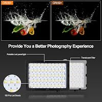 EMART RGB LED Videó Lámpa Szett - 5500K Állítható Fényerő, USB, Tripod Állvánnyal, Streaming, YouTube, Fotó Stúdió Világítás 3