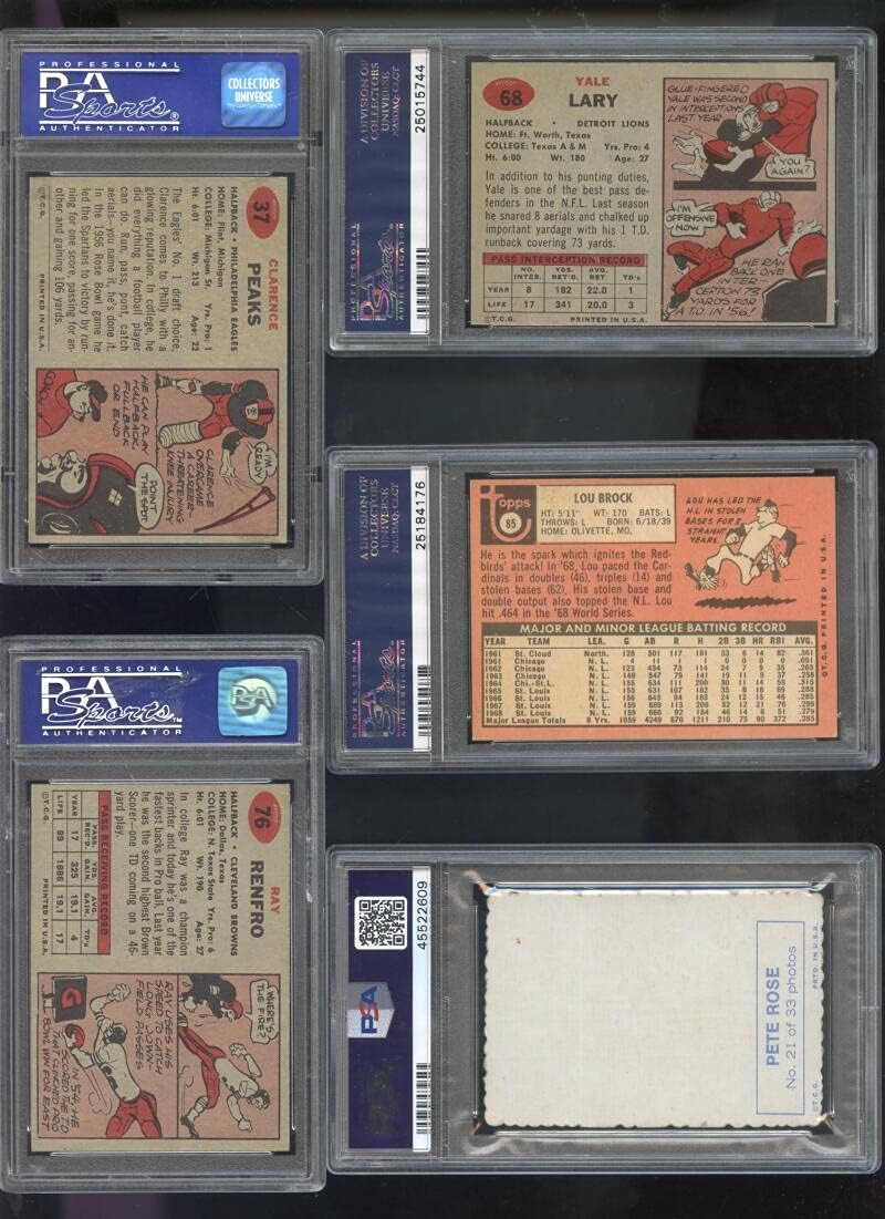 1957 Topps #68 Yale Lary Detroit Lions HOF PSA 6 Graded Football Card NFL