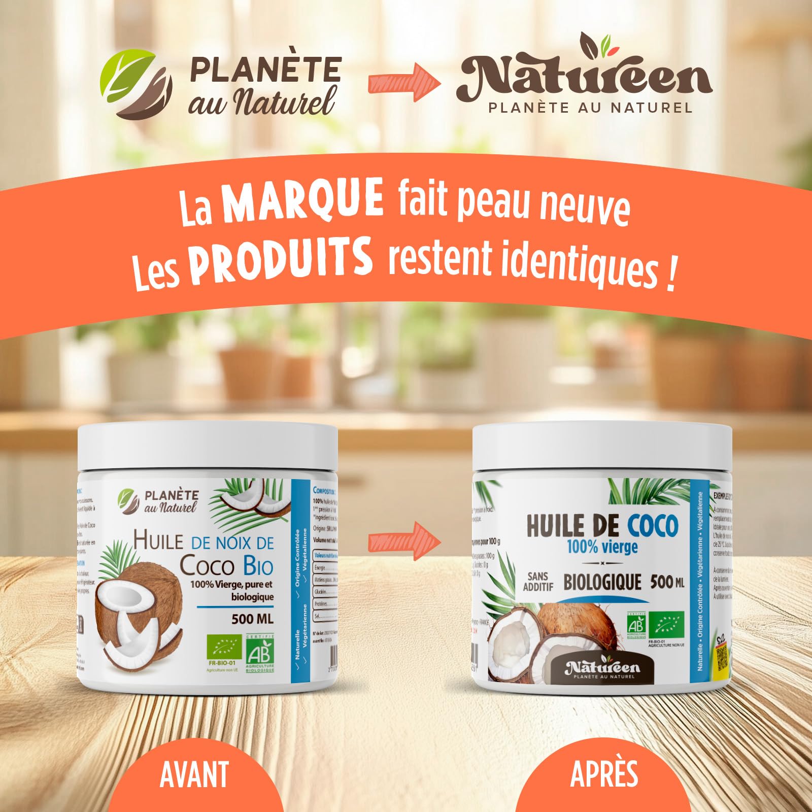 Huile De Noix De Coco Bio Vierge - 500 Ml - 100% Pure, Qualité Alimentaire & Cosmétique