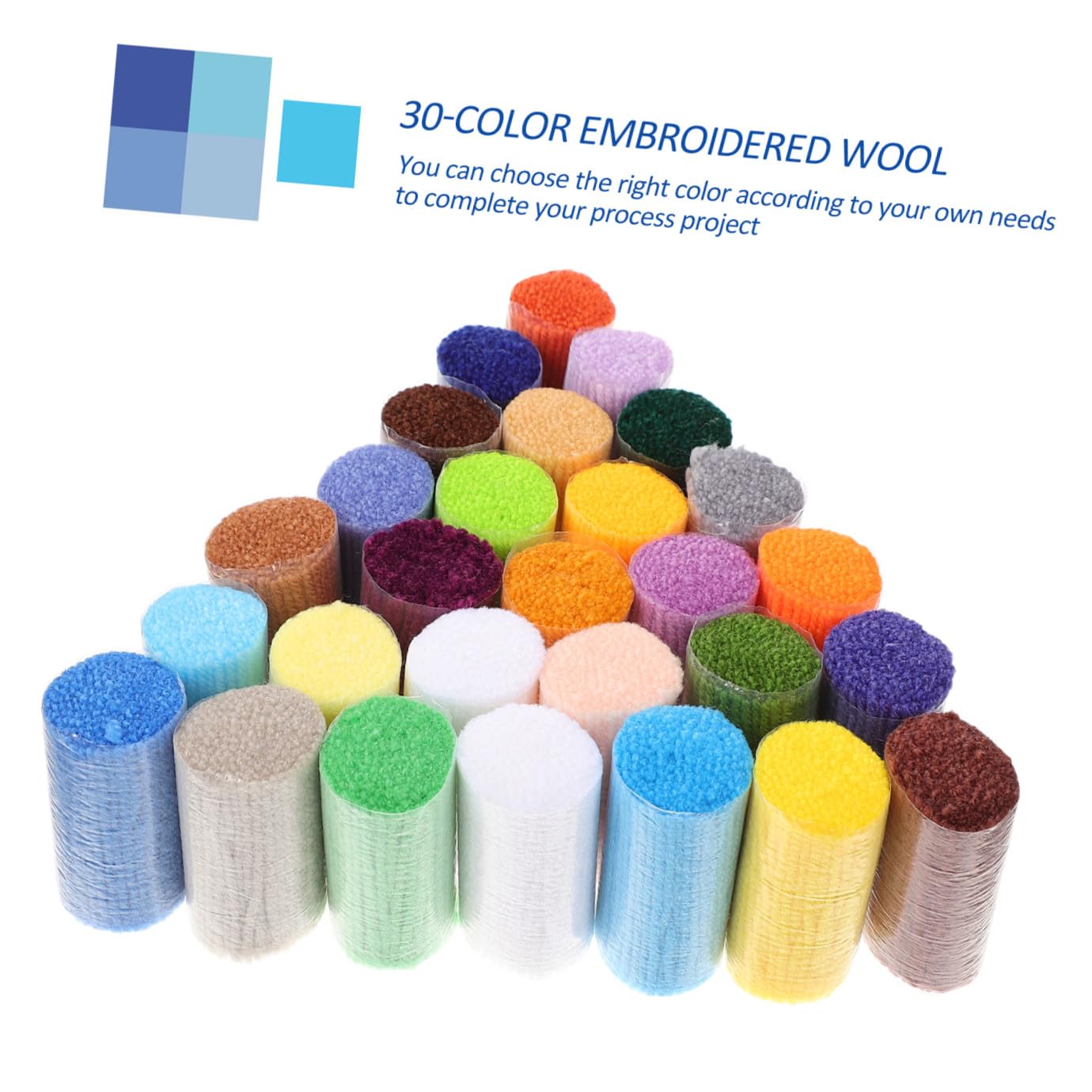 Vorgeschnittenes Garn Satz 30 Farben Selbstgemacht Häkelgarn für Teppich Strickzubehör Weiches Hautfreundliches Material Langlebig und Leicht Zufällige Farbe