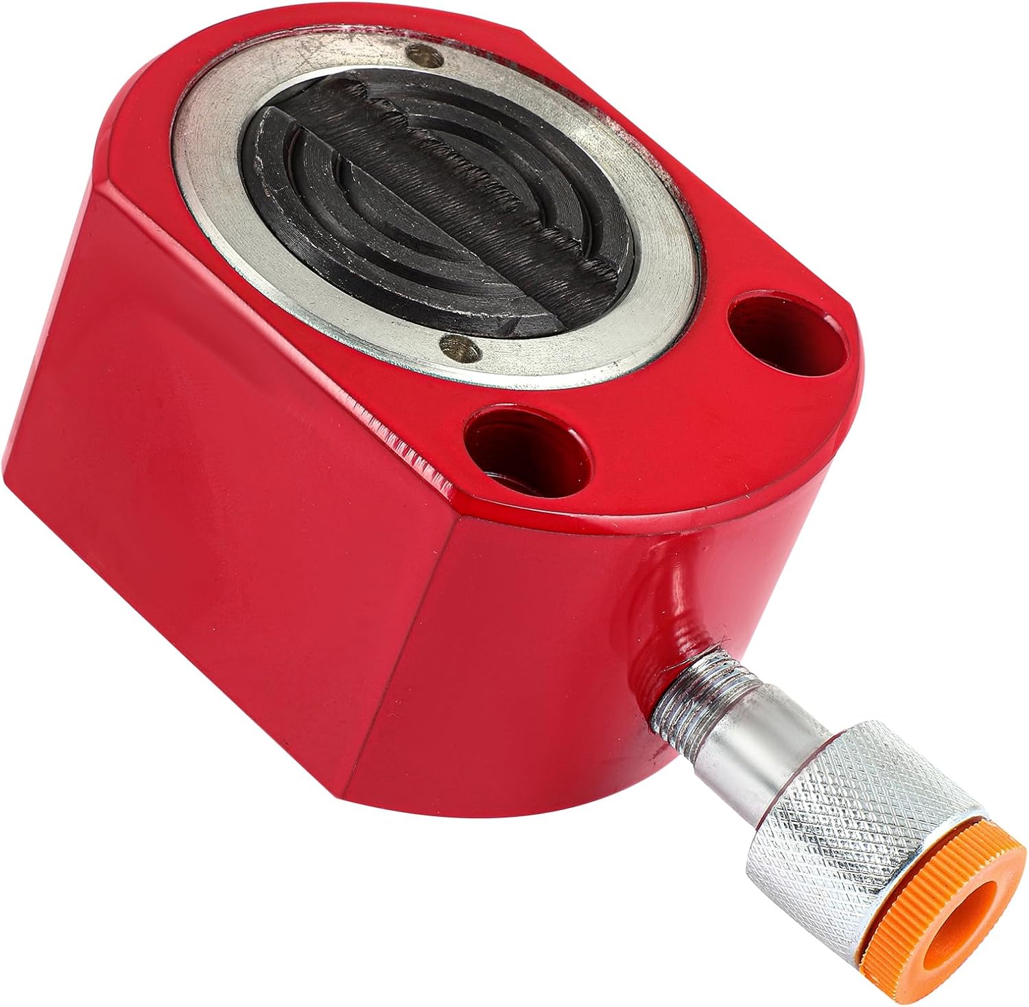 20 Ton Hydraulic Lifting Cylinder Jack Low Profile Hydraulic Cylinder Jack Single Section Mini Jack Ram 13mm Stroke Portable for Shipbuilding, Bridge, Construction Red