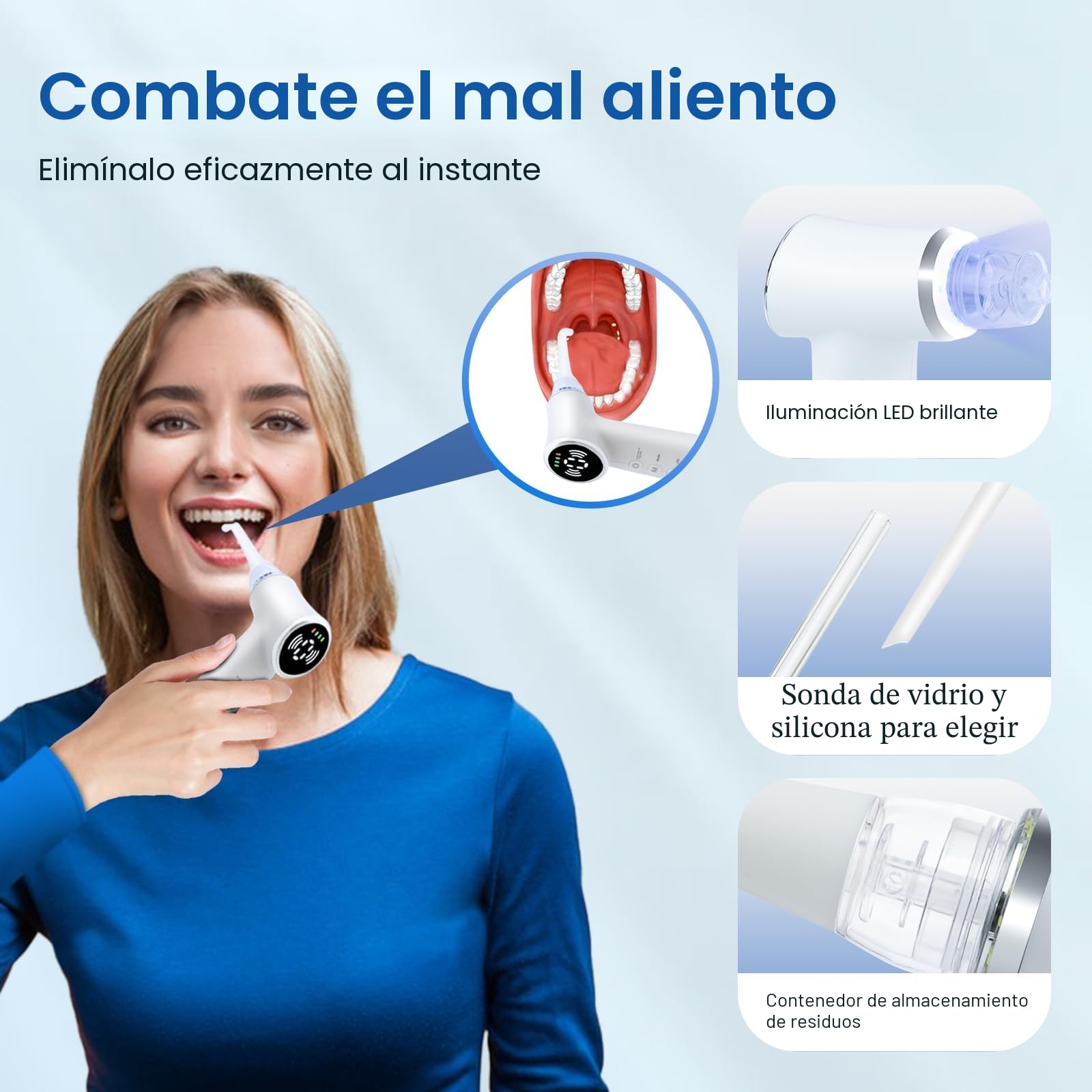 Kit eléctrico extractor de tonsilolitos de 11 herramientas para eliminar el mal aliento,aliento fresco,Elimina cálculos de amígdalas en 1 min,conveniente y adecuado para viajes y uso doméstico.