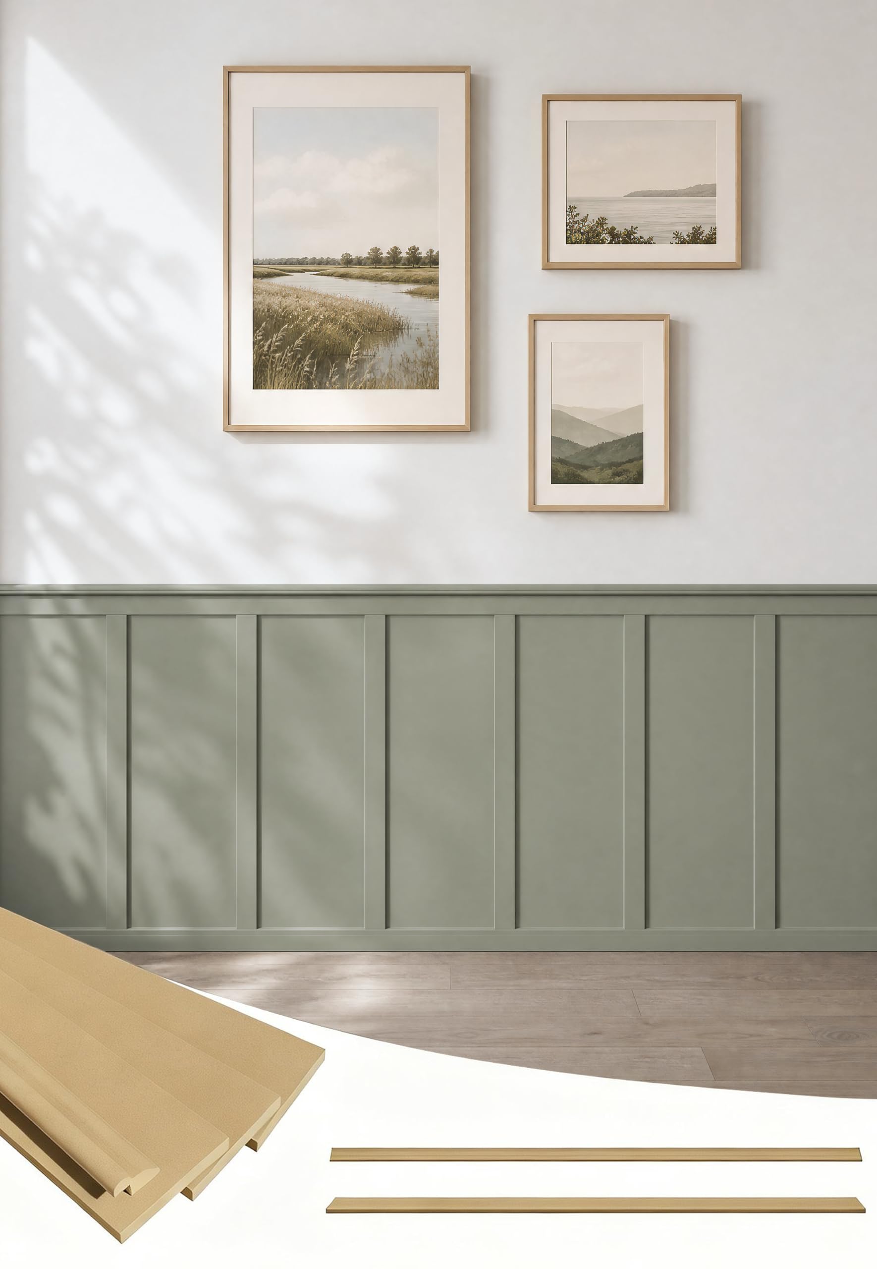 SMARTSTANDARD 220x51 Premade Board and Batten Wainscoting Kit