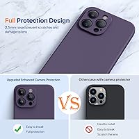 Vista 657 de Miracase Funda diseñada para iPhone 13 Pro Max con protector de pantalla, [forro de microfibra suave antiarañazos], funda protectora de silicona